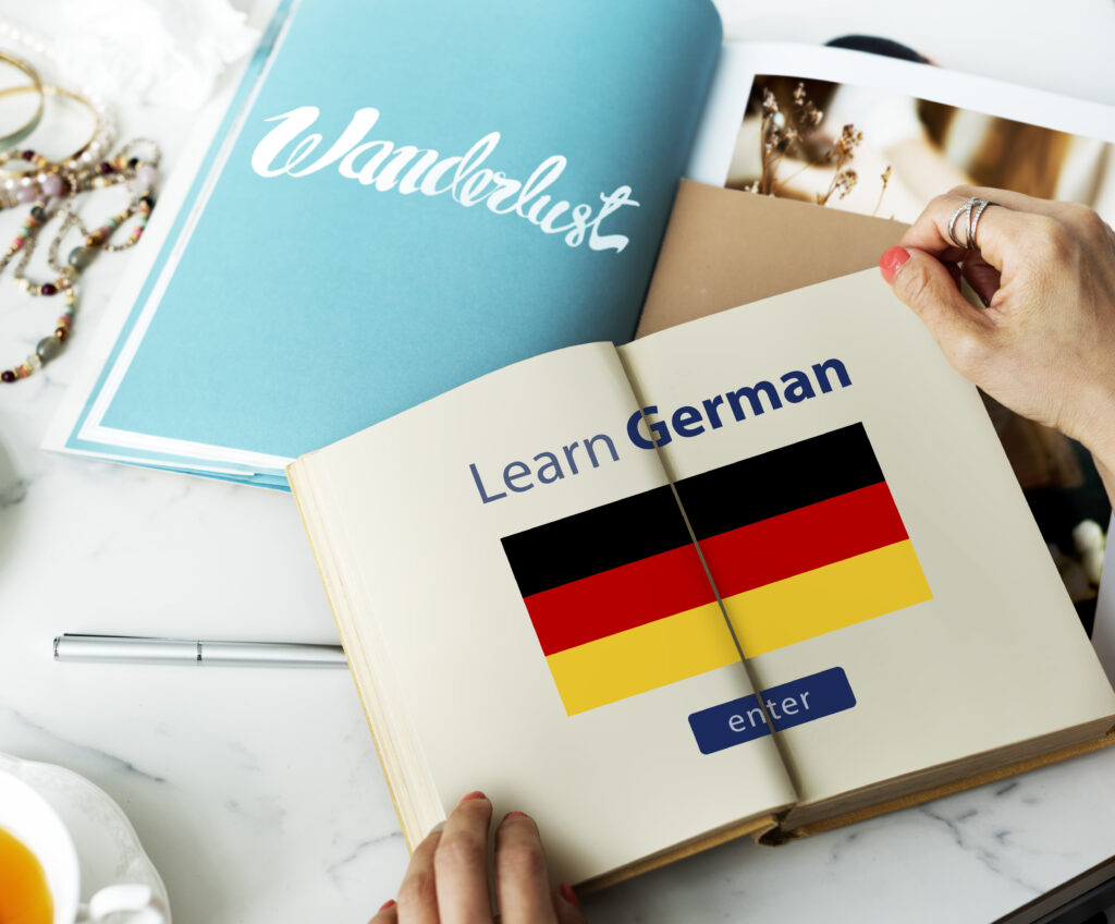 learn german language online education concept learn german language online education concept